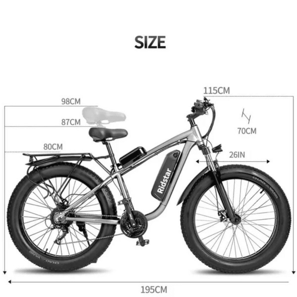 Ridstar E26 Pro Dual Motor 2000W 48V 23AH/ / E26 1000W 48V 15.6AH E-Bike