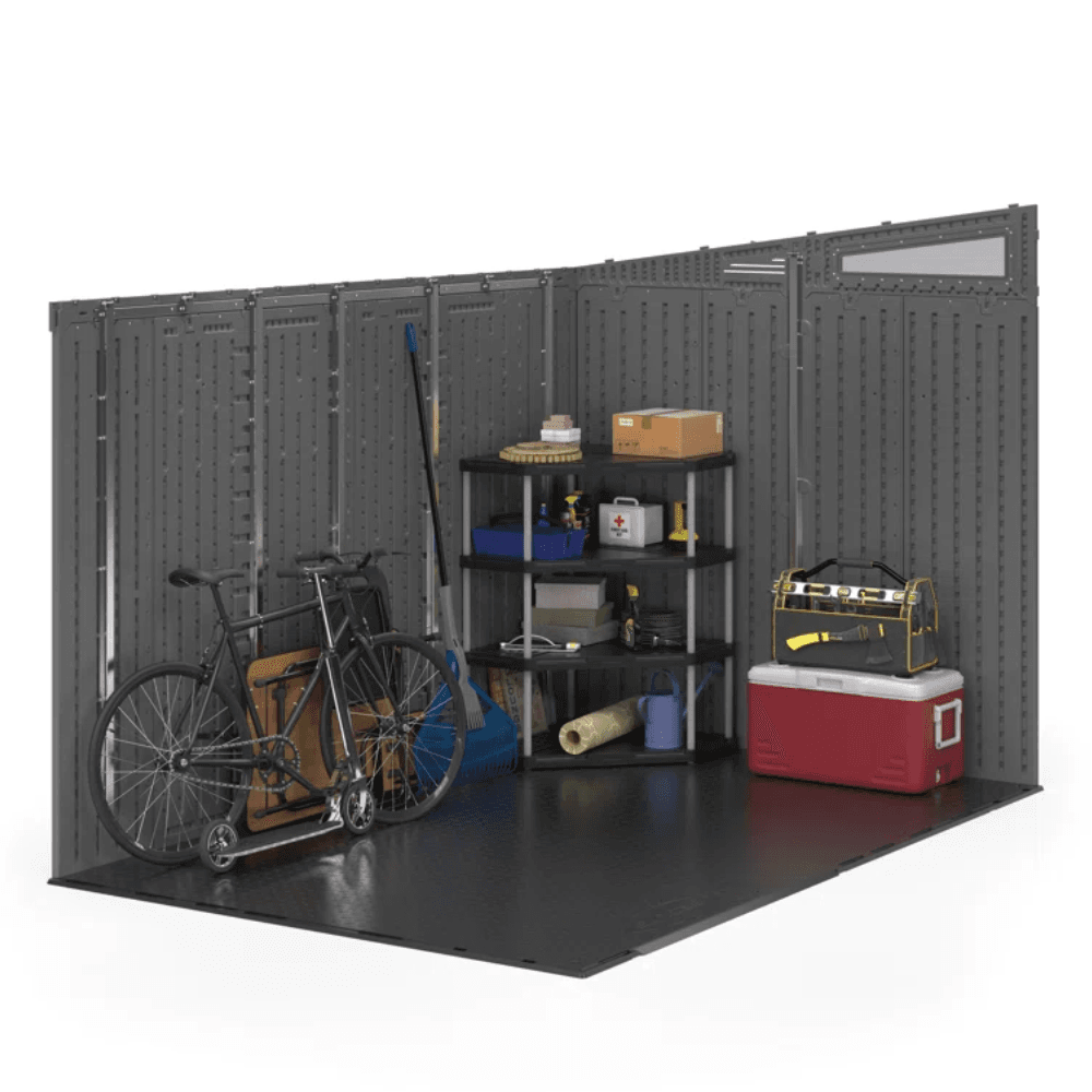 Modernist 3.05 m × 2.13 m Barn Door Storage Shed