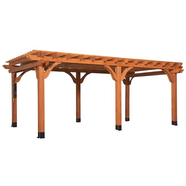 Backyard Discovery 3.7m (H) x 6.1m (W) Beaumont Pergola 120.2 in Brown